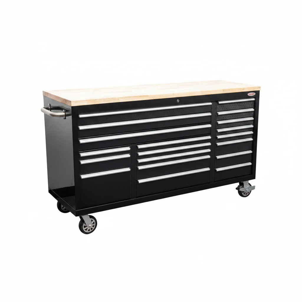 6FT 17-Drawer Tool Bench Workstation & Tool Box – Heavy-Duty Rolling Workbench with Power Outlets & USB | Multi-Color Options - Image 43