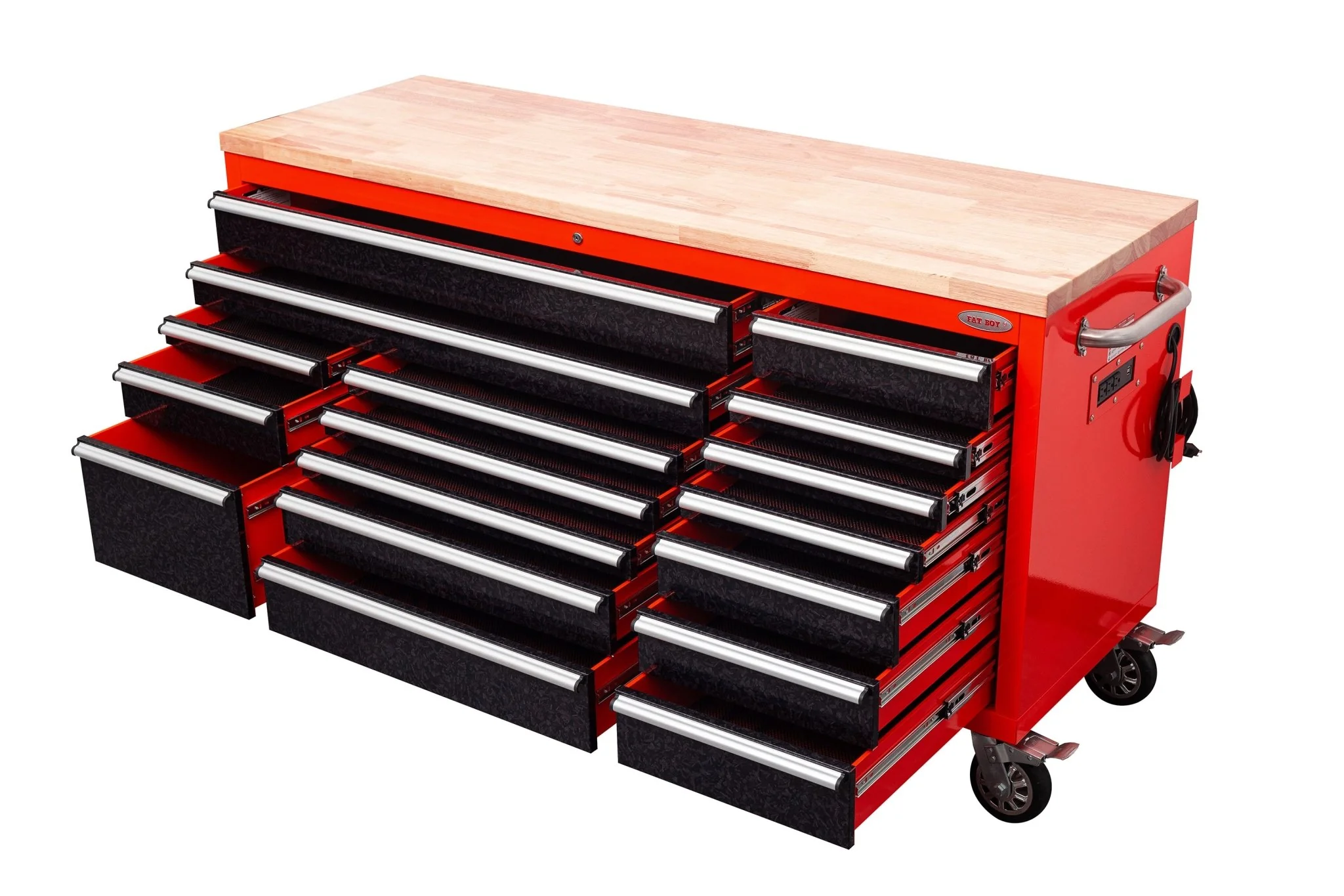 6FT 17-Drawer Tool Bench Workstation & Tool Box – Heavy-Duty Rolling Workbench with Power Outlets & USB | Multi-Color Options - Image 44