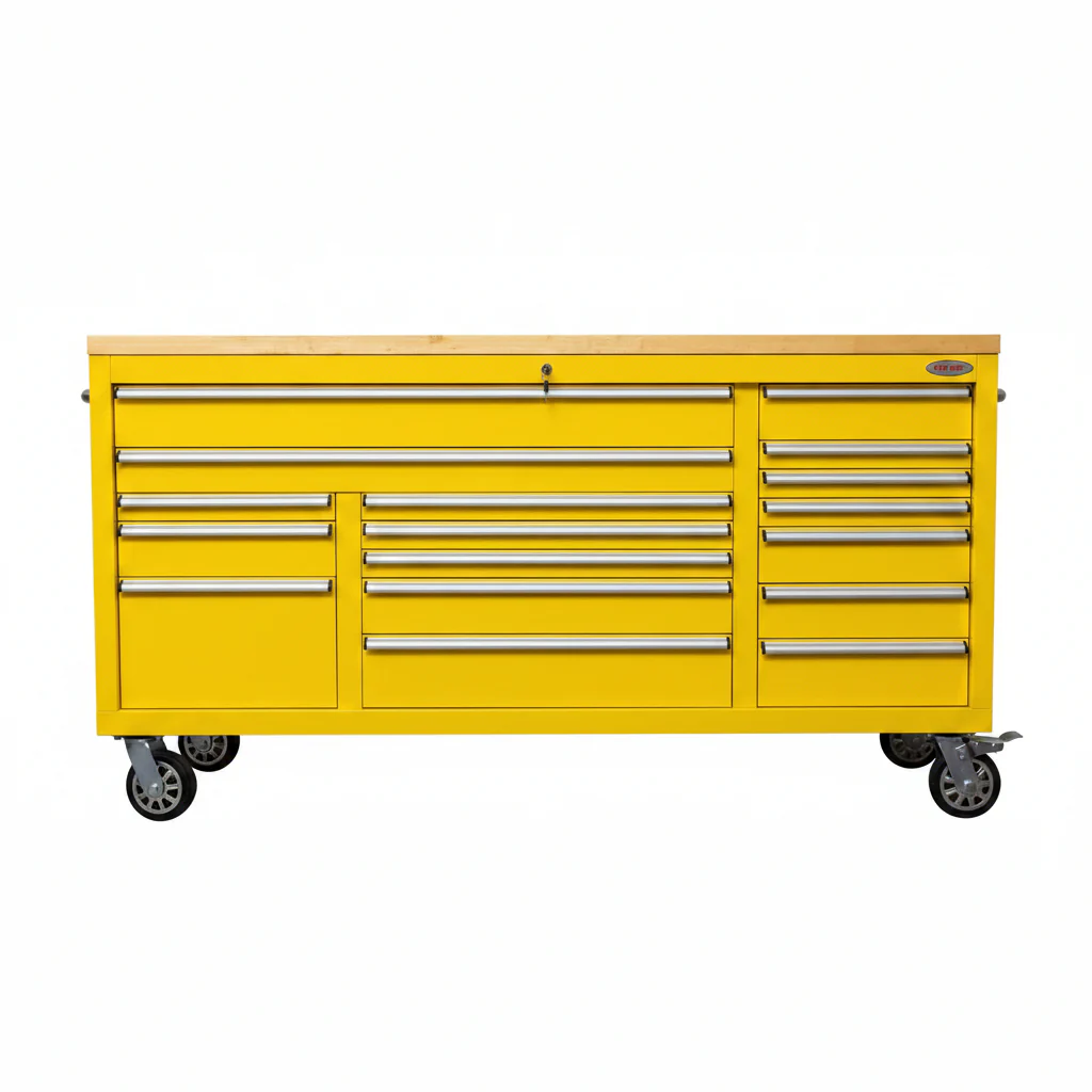 6FT 17-Drawer Tool Bench Workstation & Tool Box – Heavy-Duty Rolling Workbench with Power Outlets & USB | Multi-Color Options - Image 57