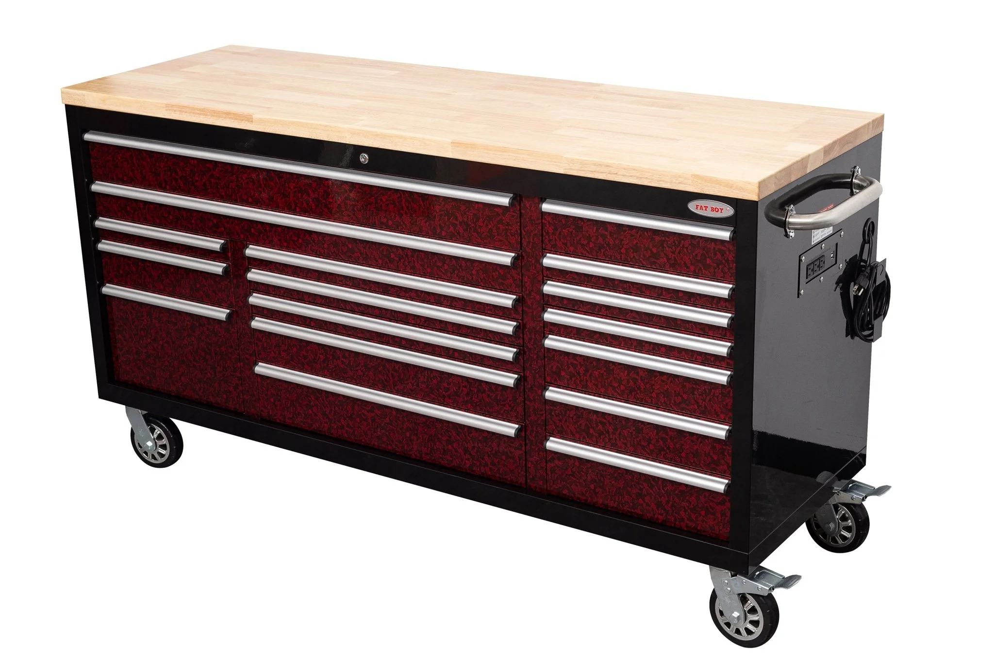 6FT 17-Drawer Tool Bench Workstation & Tool Box – Heavy-Duty Rolling Workbench with Power Outlets & USB | Multi-Color Options - Image 63