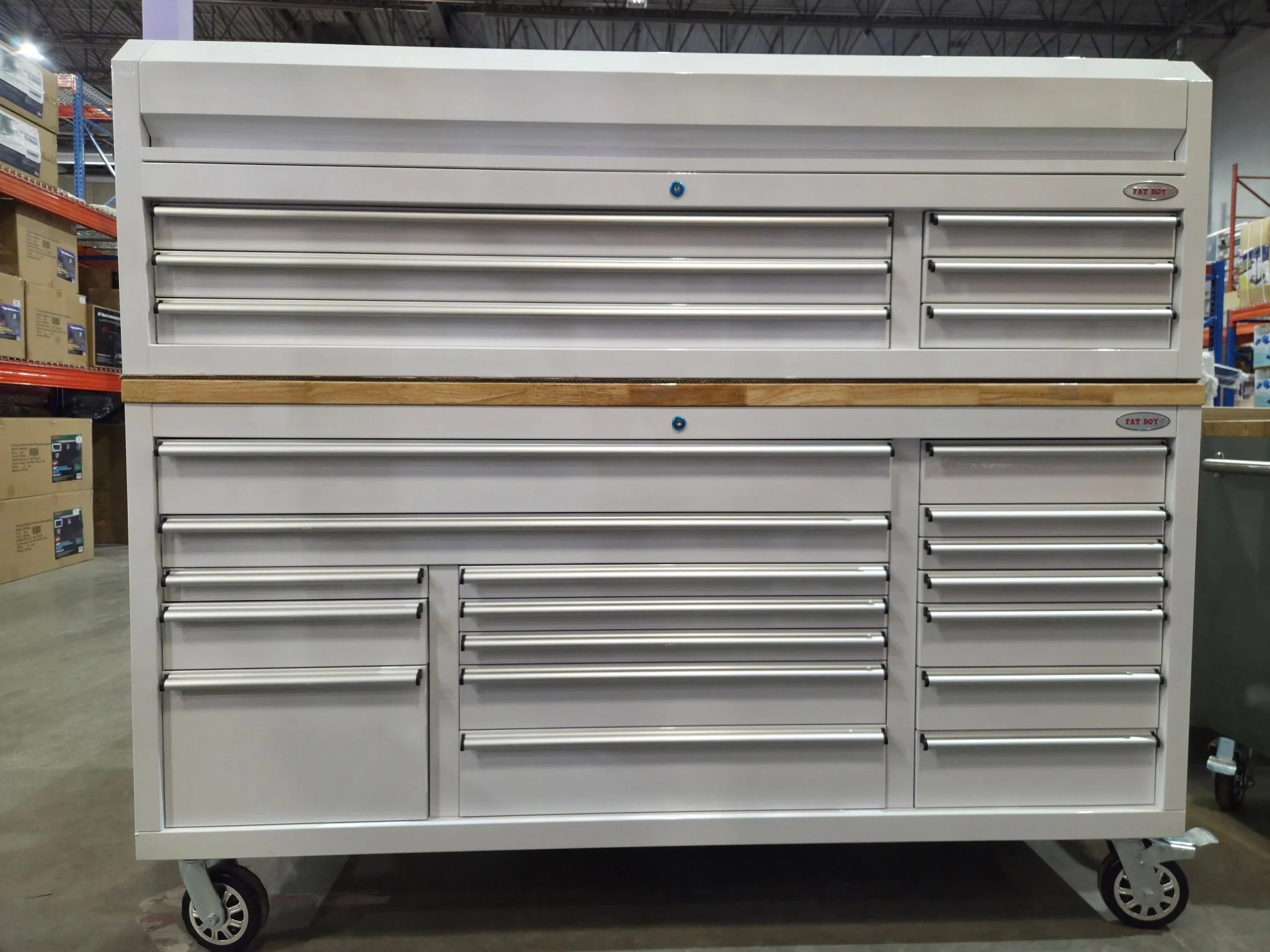 Fatboy 72" Upper Tool Chest – Heavy-Duty 6 Drawer Steel Tool Storage Cabinet with Flip-Up Lid - Image 72