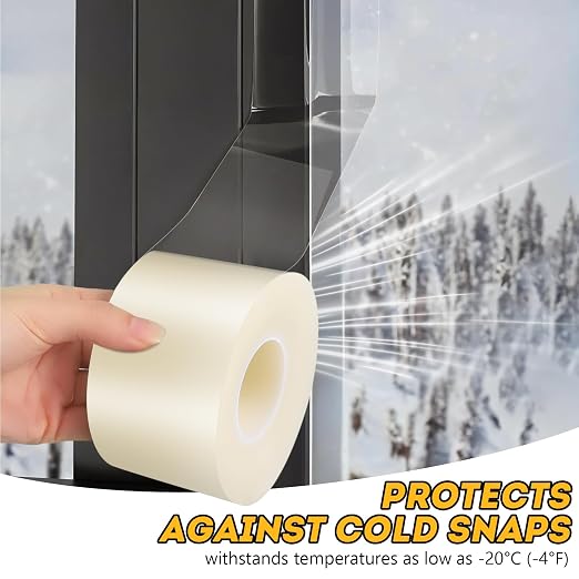 FIFIFO 3-Inch Transparent Weather Sealing Tape – Waterproof Window Insulation and Draft Seal Tape - Image 2