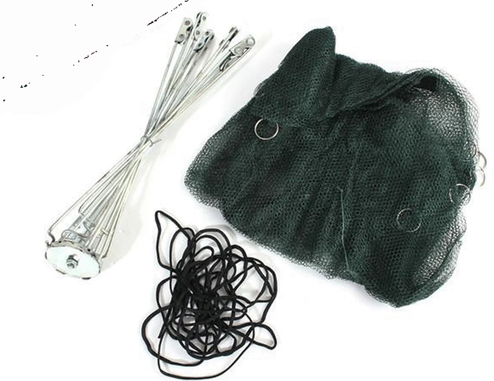 Fishing Bait Trap Crab Net Crawdad Minnow Trap 721MT — Foldable Portable Shrimp & Crab Fishing - Image 2