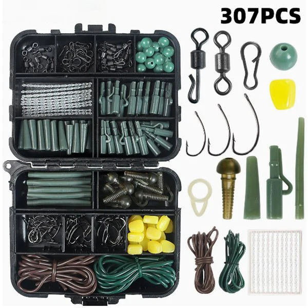 Fishing Tackle Kit 307PCS 272PCS Terminal Rig Set Hooks Swivels Weights Box AM014 AM016 - Image 2