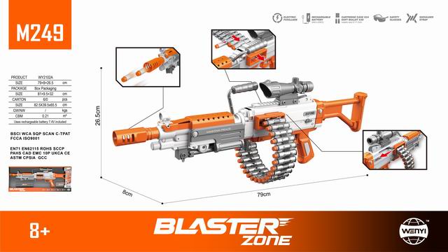 Foam Dart Blaster Toy Guns – Nerf Style Battery & Soft Shot Dart Guns for Kids (Multiple Models) - Image 2