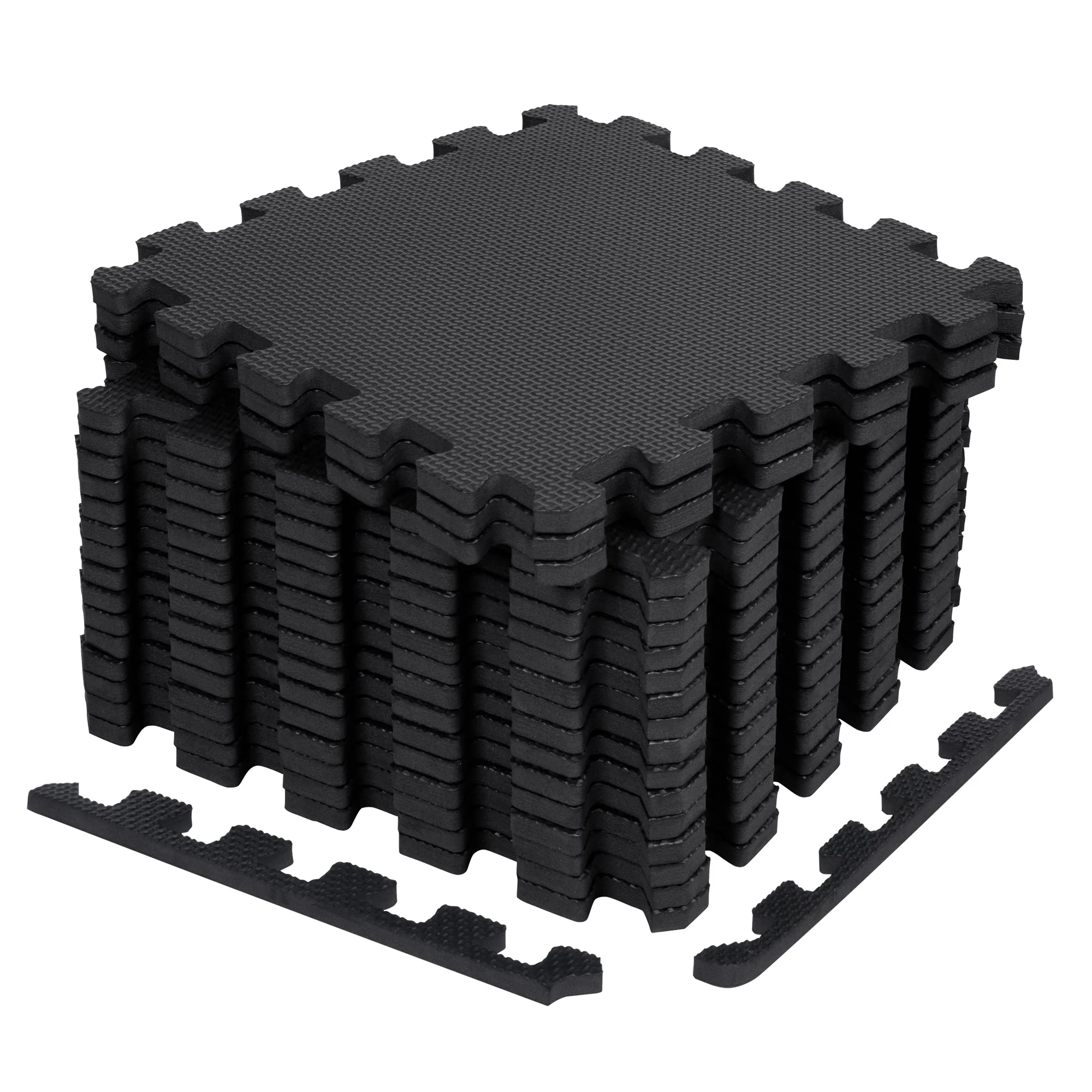 New 18 PCS Interlocking 18 Sqft EVA Foam Gym Floor Mat Set – Protective Fitness Tiles for Home Gym AMEFM3018B