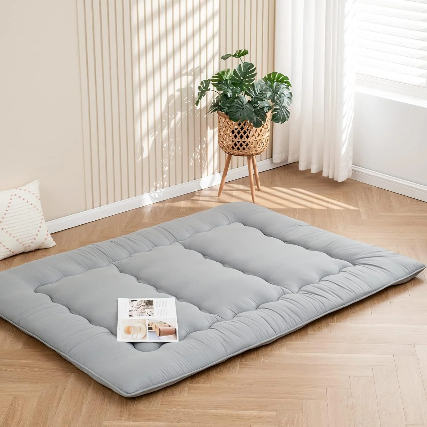 Foldable Full-Size & Queen Size Futon Mattress – Memory Foam Japanese Floor Bed