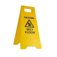 Slippery Wet Floor Caution Sign | Foldable Yellow Safety Warning – LD018A