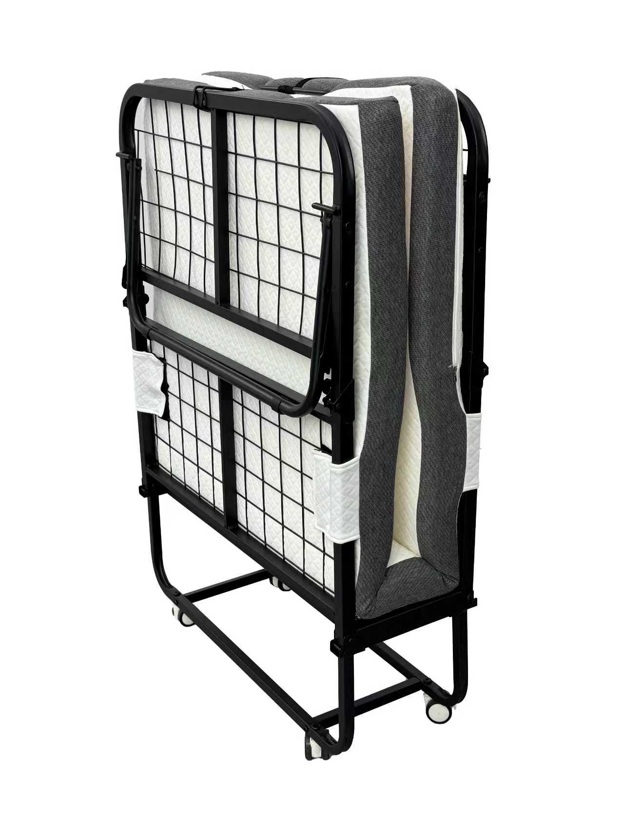 Folding Guest Bed with Mattress & Dust Cover – Heavy-Duty Steel Frame Portable Rollaway Bed | FBD190 - Image 3