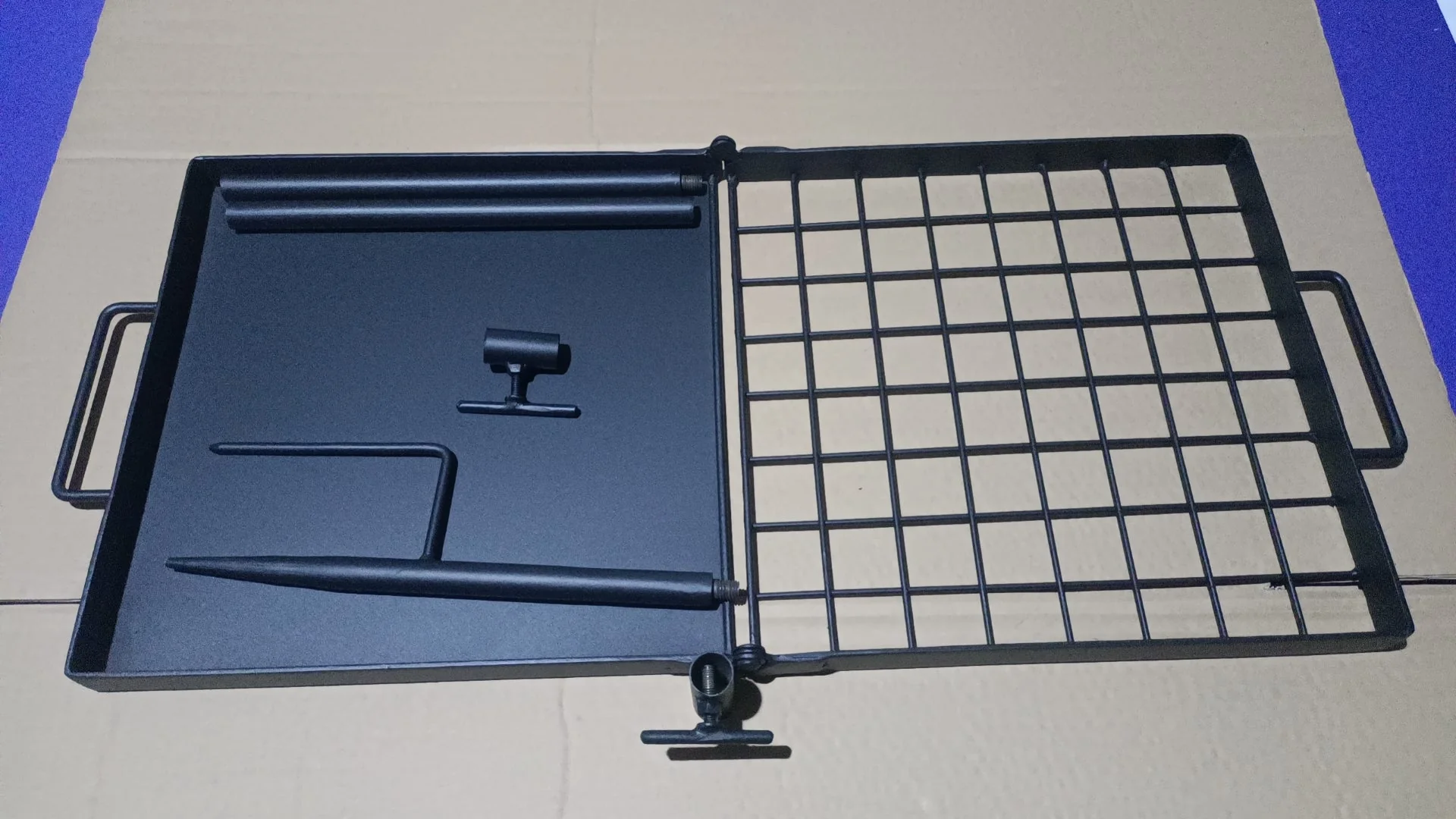 24″ Heavy Duty Folding Campfire Grill – Steel Camping Cooking Grate with Legs | Model 312412 - Image 2