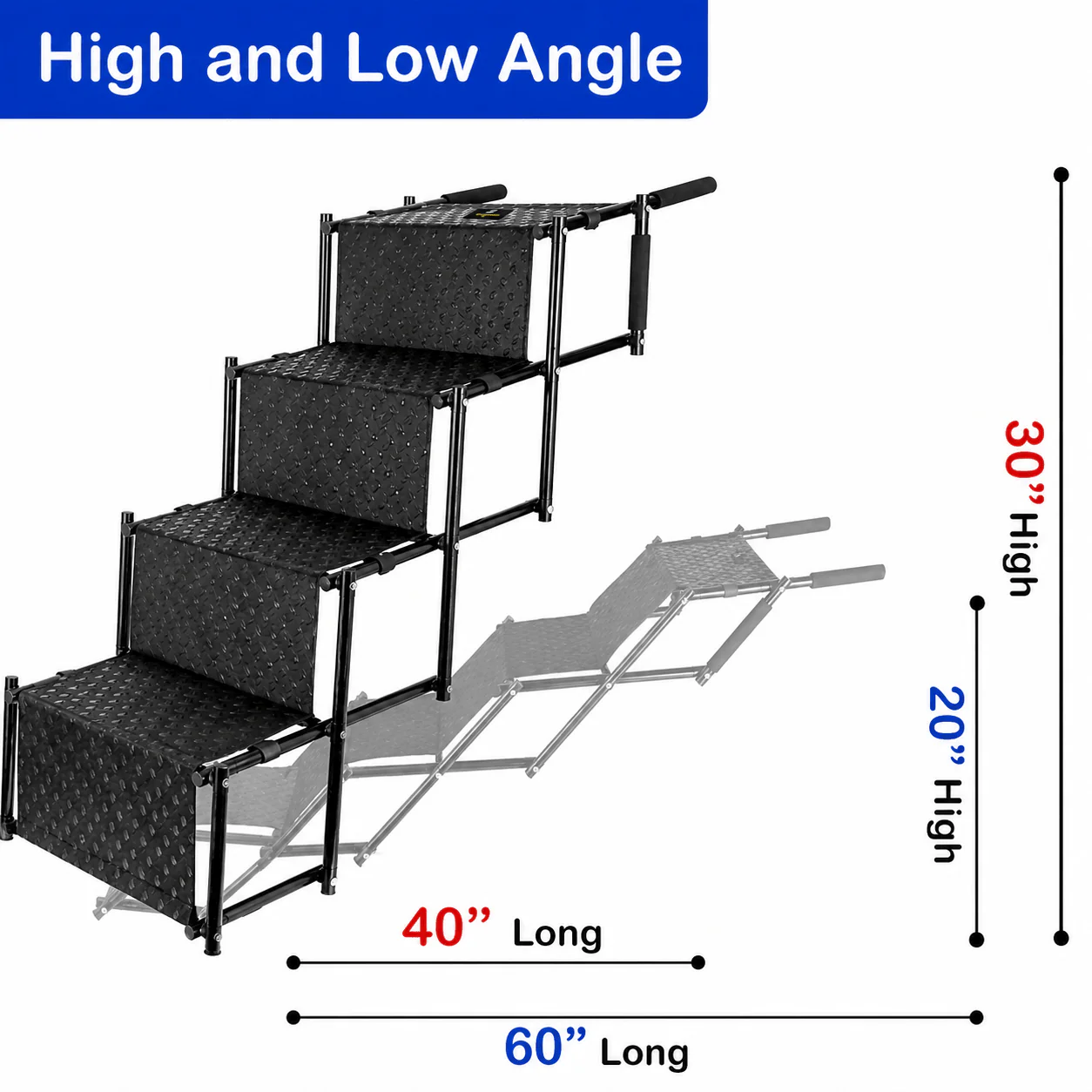 Portable Folding Dog Ramp – 4-Step & 5-Step Lightweight, Anti-Slip Pet Stairs - Image 3