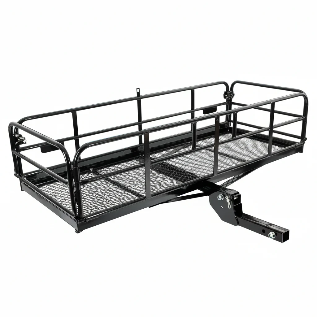 Folding Hitch Cargo Carrier Rack – 14.4" & 15" Platform, 2" Receiver Mount, 400LB Capacity - Image 3