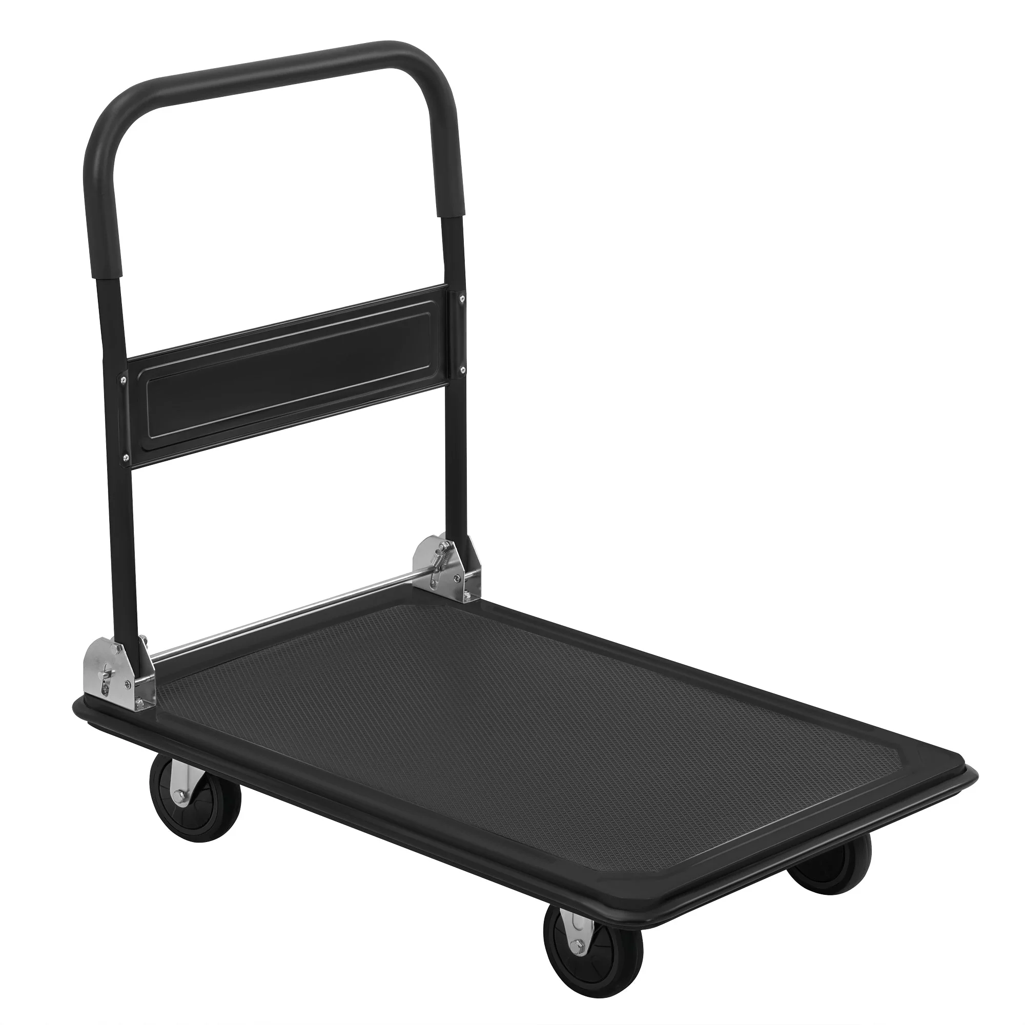 Folding Steel Platform Cart 660 lb Capacity Heavy Duty Warehouse Dolly AMMPC300