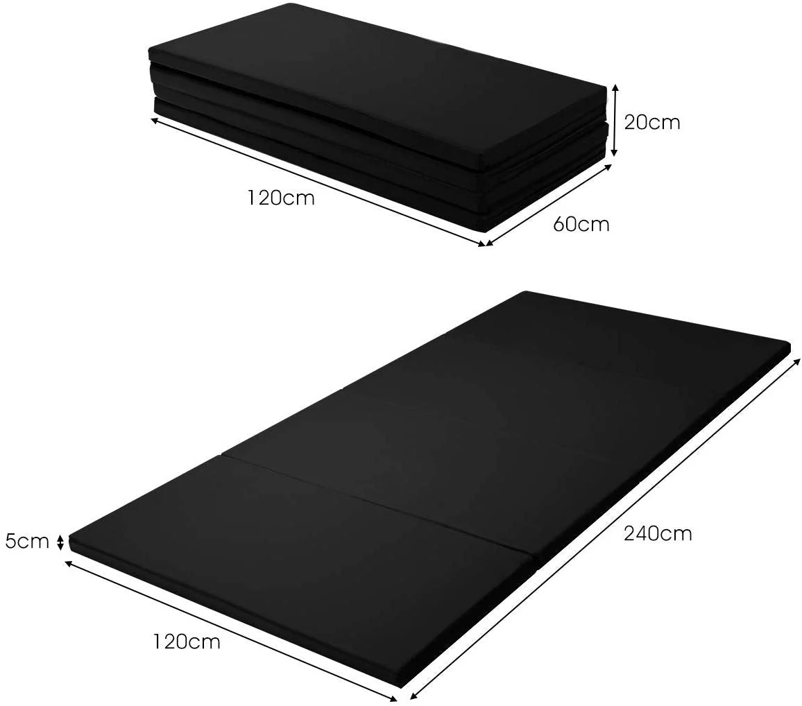 Folding Yoga Gym Mat 4x8 FT – Thick Multi-Color & Black Exercise Mat for Home Fitness - Image 5