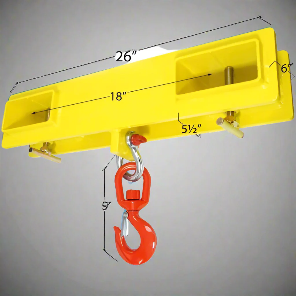 Forklift & Skid Steer Swivel Hoist Fork Jib – 2,246 lbs Capacity, SKU: FH25 - Image 4