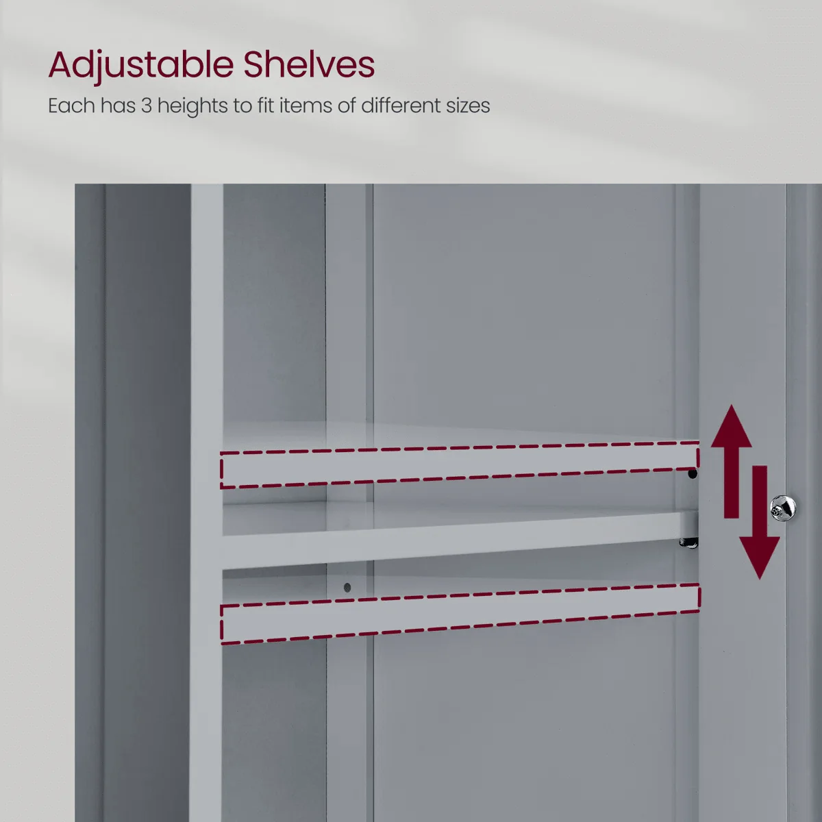 Freestanding Tall Bathroom Storage Cabinet 67in Slim Floor Standing Linen Organizer White / Grey STC022W - Image 5