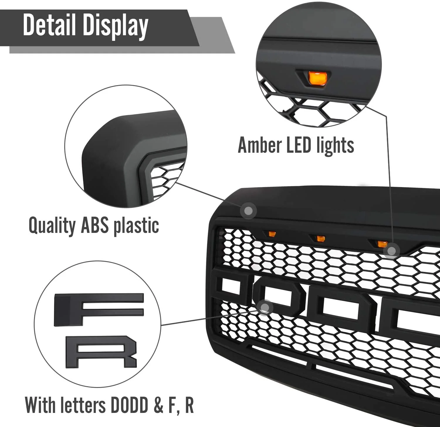 New Front Grill for Ford F-250 & F-350 2011-2016 Model FG04 - Image 4