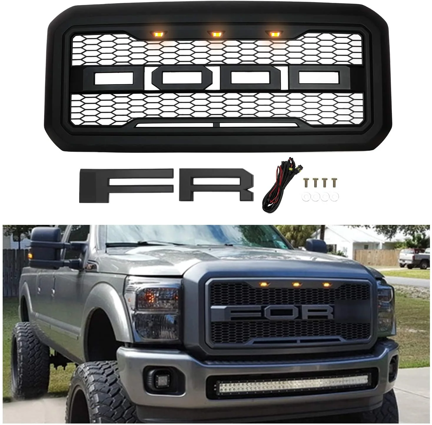 New Front Grill for Ford F-250 & F-350 2011-2016 Model FG04 - Image 6