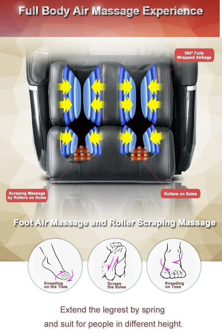 Full Body Zero Gravity Massage Chair – Black or Brown (EC77 / EC77B) - Image 12