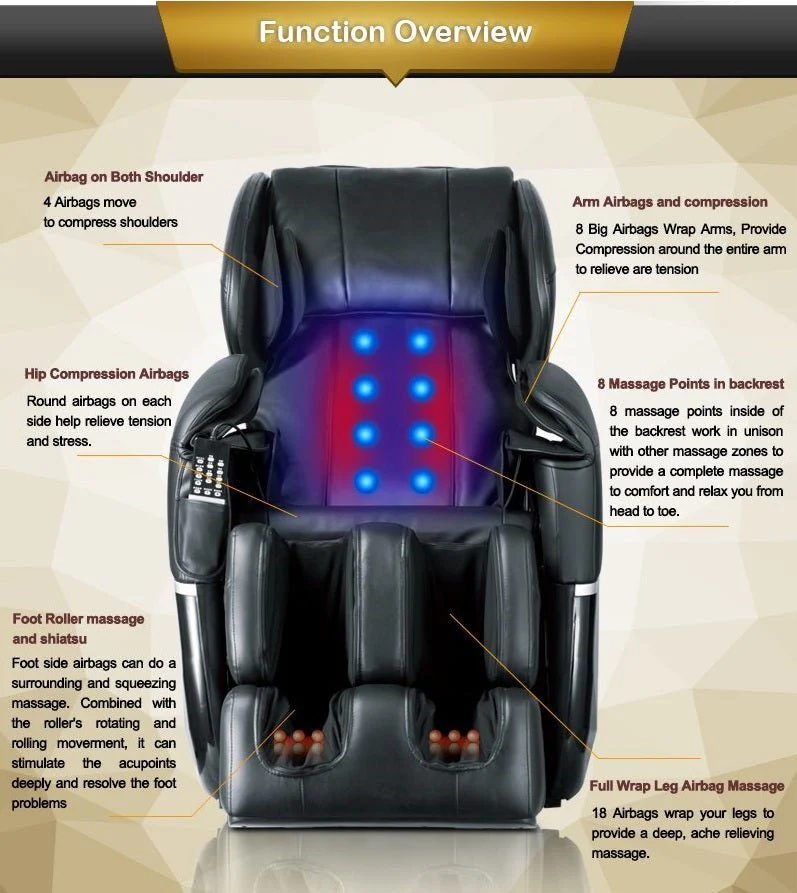 Full Body Zero Gravity Massage Chair – Black or Brown (EC77 / EC77B) - Image 7