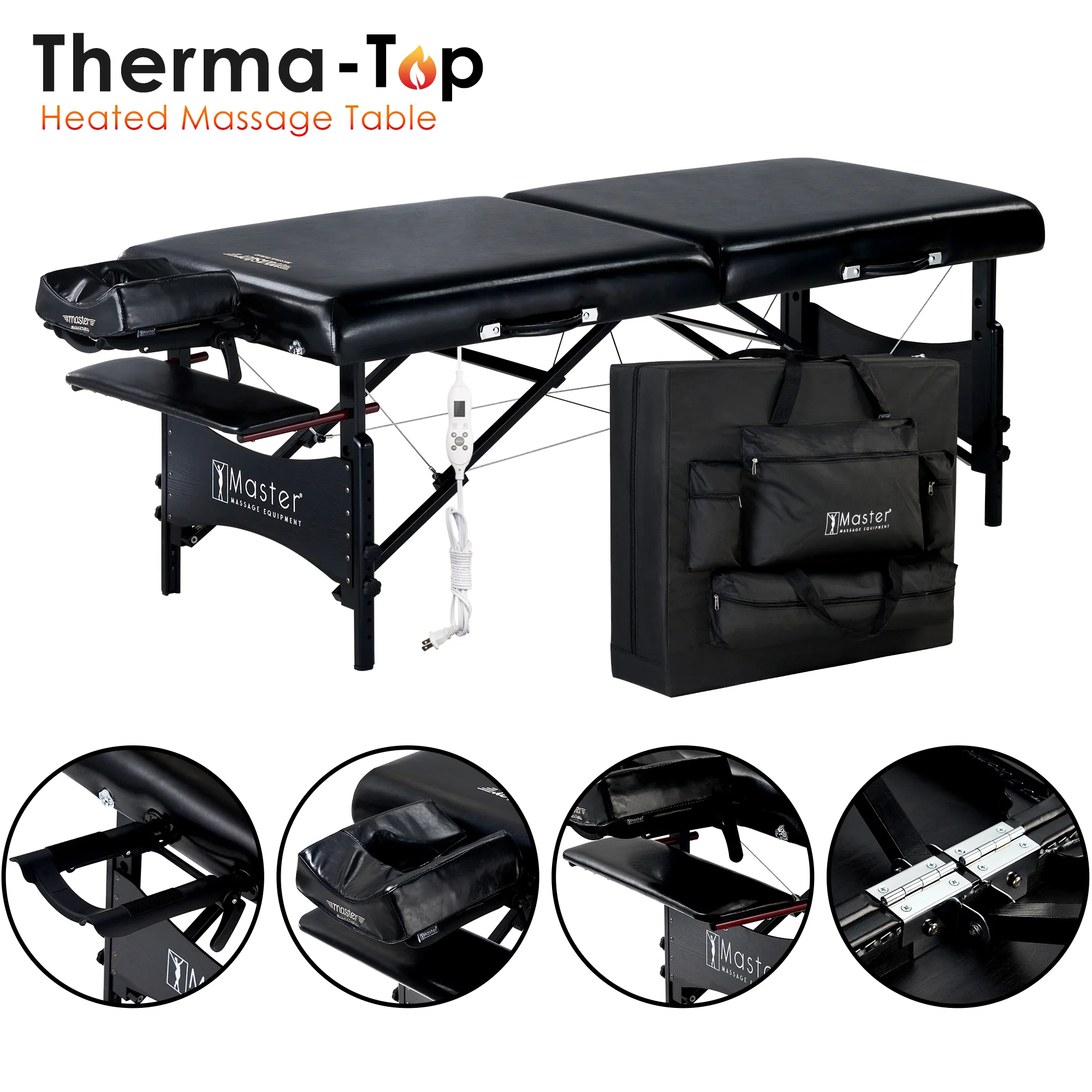 New Galaxy Therma Top Portable Massage Table – Heated Massage Bed with Built-In Warming Pad & Foldable Design S020501