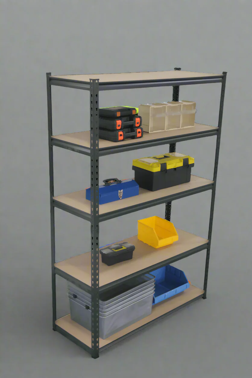 5-Layer Medium Duty Garage Storage Shelf – 6 Ft Steel Racking | 3300 lbs Capacity - Image 3