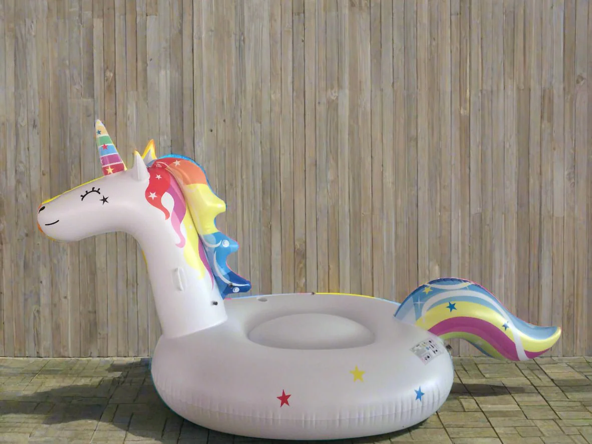 Giant Unicorn Pool Float – 114" Inflatable Ride-On for 2 Adults | SKU: 332015