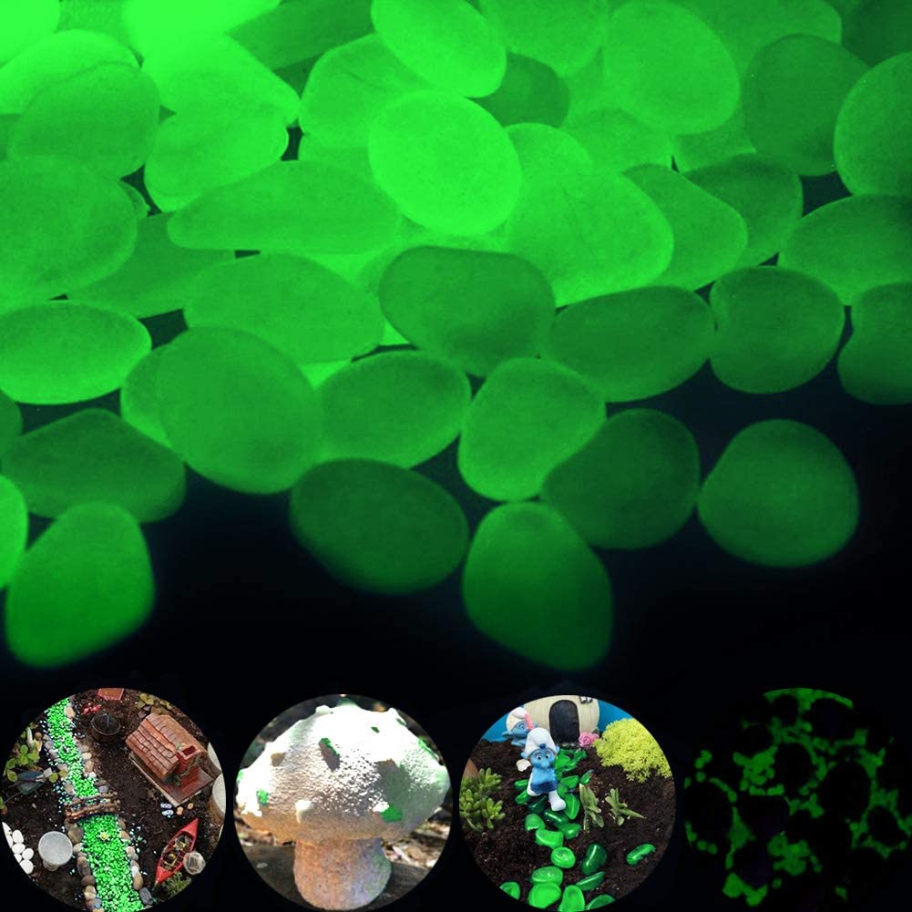 100 Pack Glow in the Dark Pebbles – Luminous Garden Stones for Pathways, Landscaping & Décor - Image 4