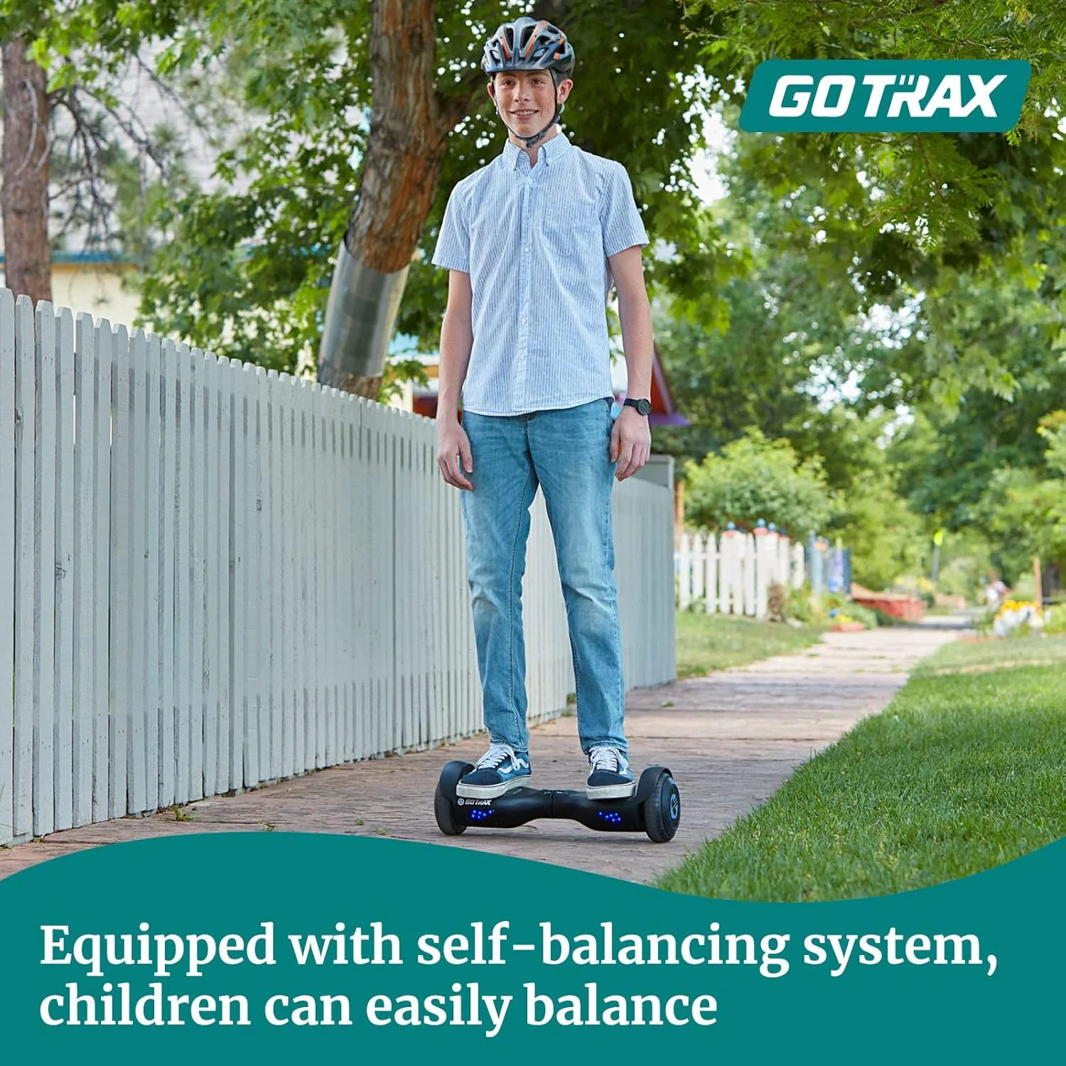 Gotrax EDGE Hoverboard – 6.5" LED Wheels Self-Balancing Scooter with Dual 200W Motors UL2272 Certified GTXEDGETEAL - Image 4