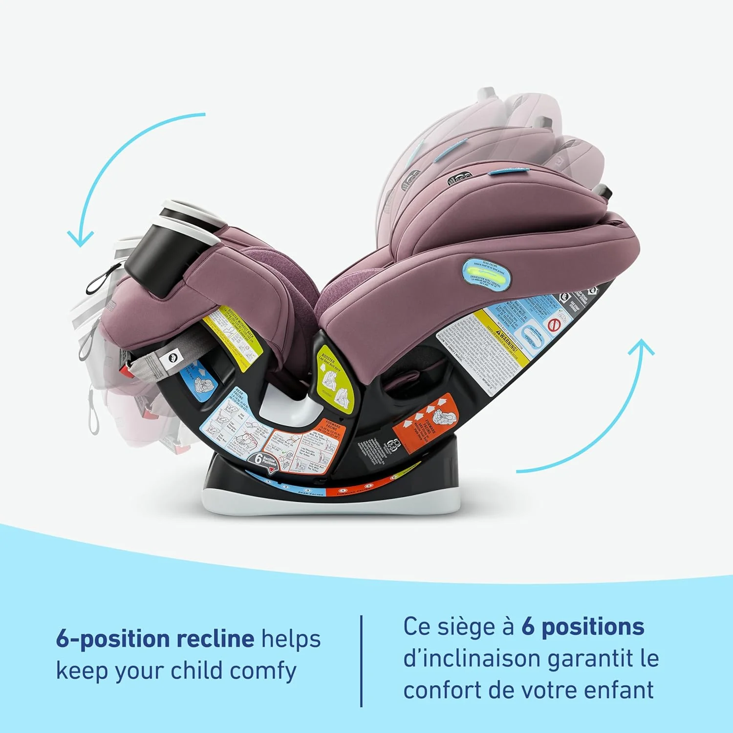 Graco All in One Car Seat, 4Ever 4-in-1 Car Seat, Convertible from Infant to Toddler (1.8-18 kg), Washable Seat Cover, Chelsea - Image 3