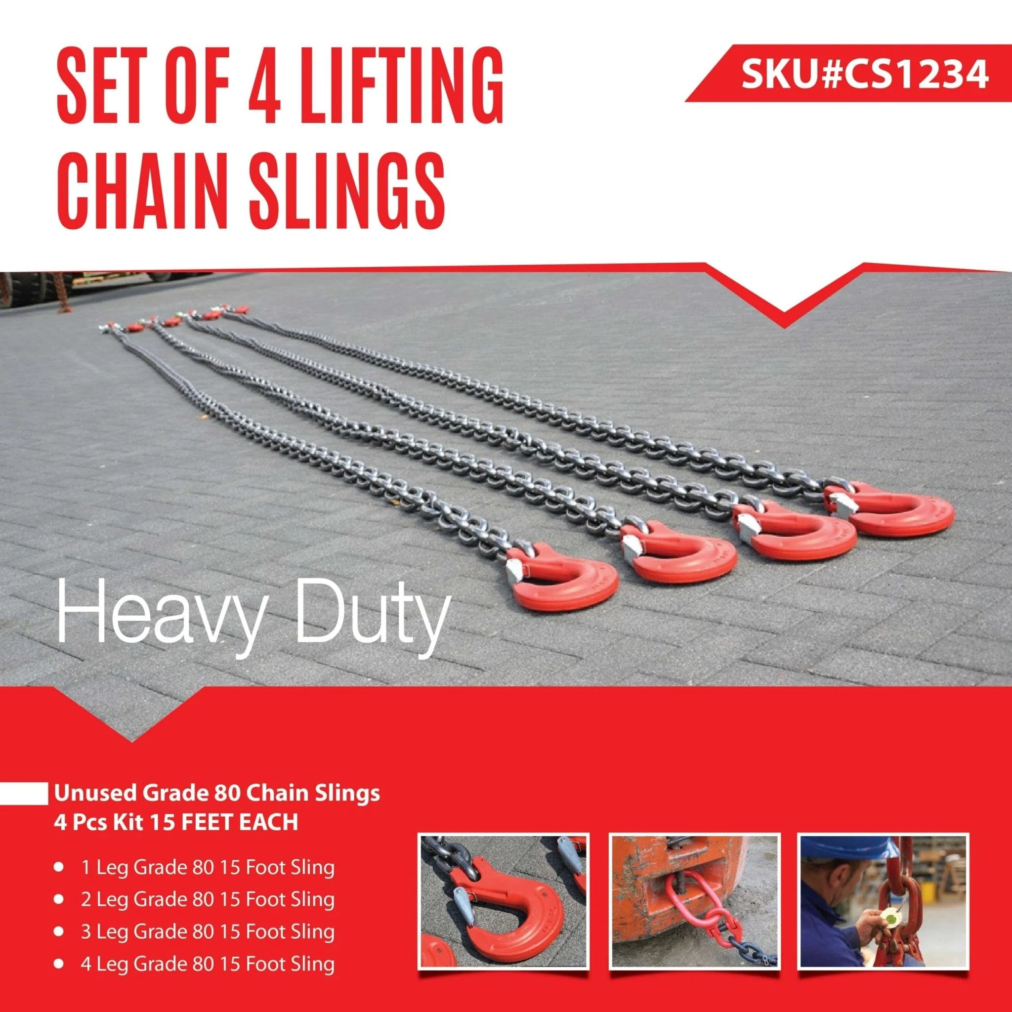 New Grade 80 Crane Chain Slings – Heavy-Duty Lifting Chains
