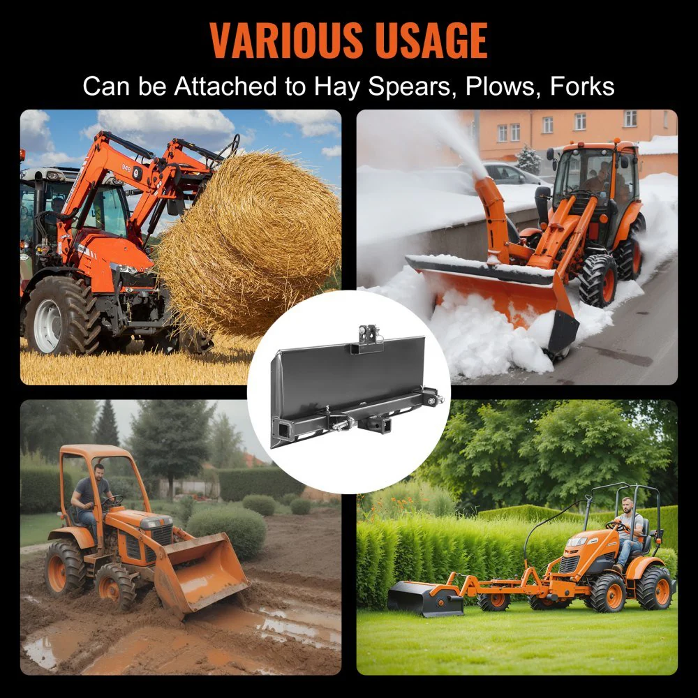 Heavy-Duty 3-Point Skid Steer Adapter Plate – Universal Quick Attach for Tractors & Loaders - Image 7