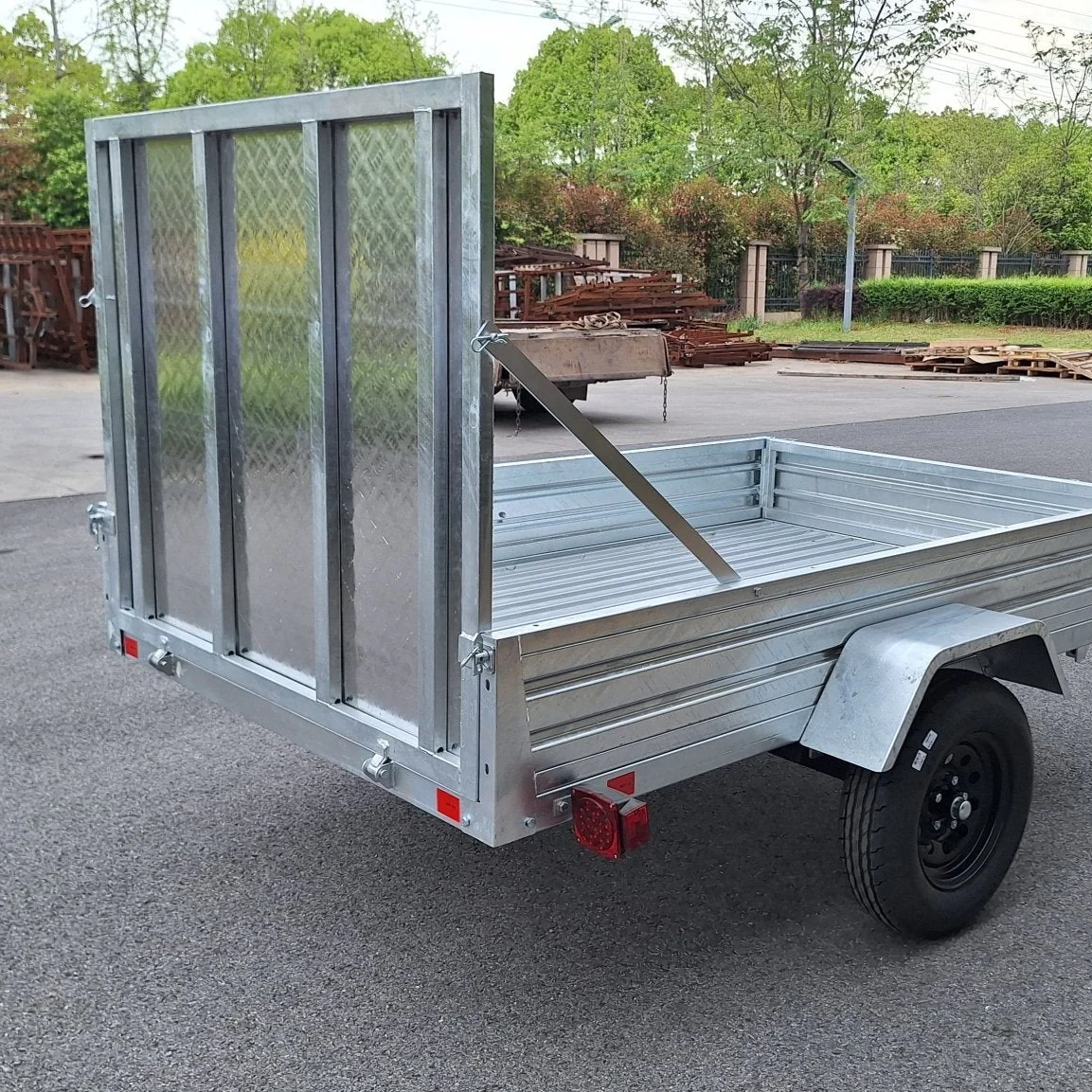 5x8 ft Heavy-Duty Galvanized Utility Trailer – Built-in ATV Ramps | Rust-Resistant Multi-Purpose Hauler AWA96BA - Image 3