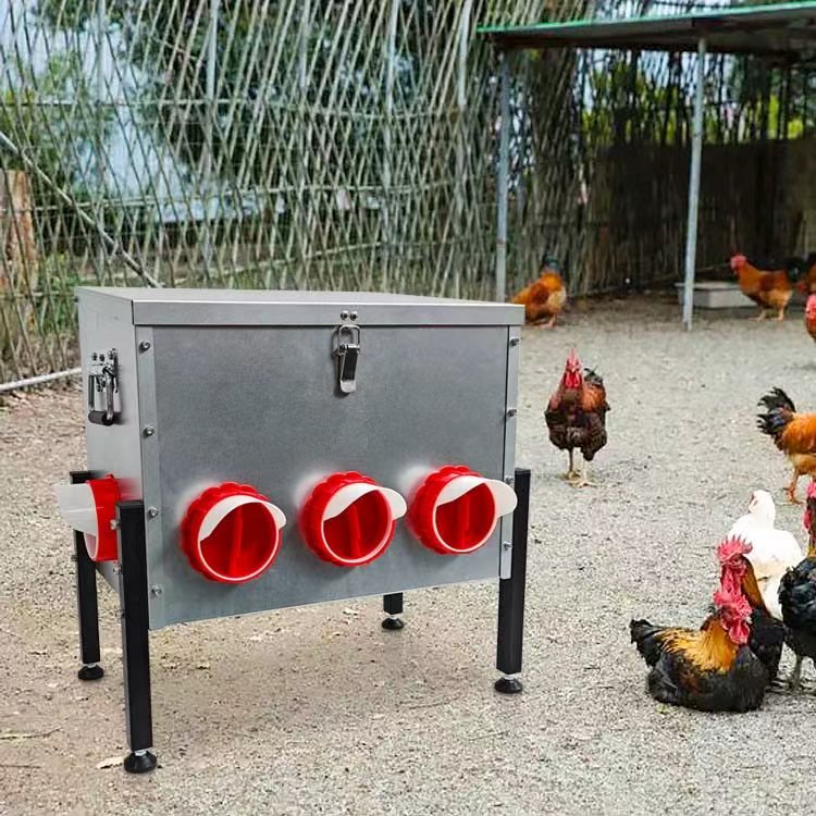Heavy-Duty 8-Port Chicken Feeder with Adjustable Legs – PMDB004 - Image 8