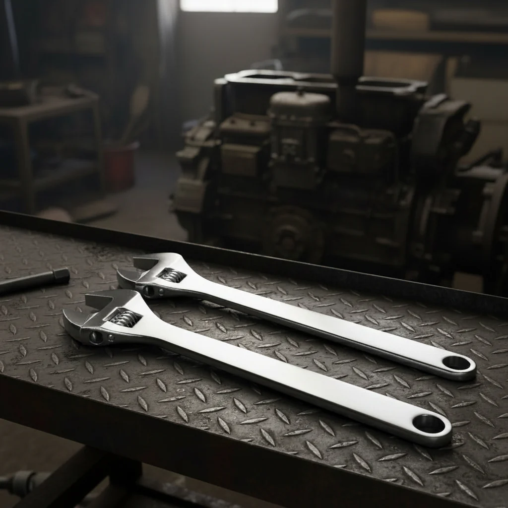 Heavy Duty Adjustable Crescent Wrench – 18" & 24" Chrome Steel | Industrial Hand Tool