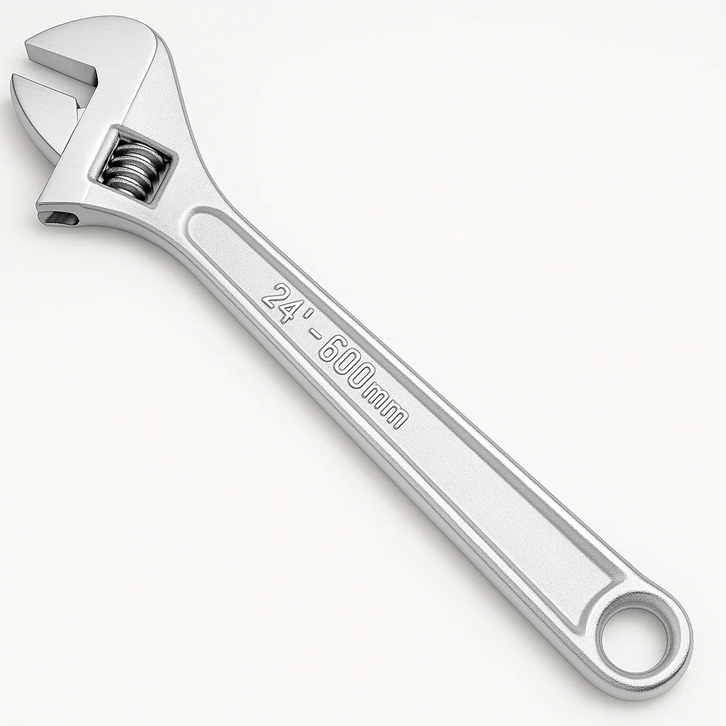 Heavy Duty Adjustable Crescent Wrench – 18" & 24" Chrome Steel | Industrial Hand Tool - Image 3