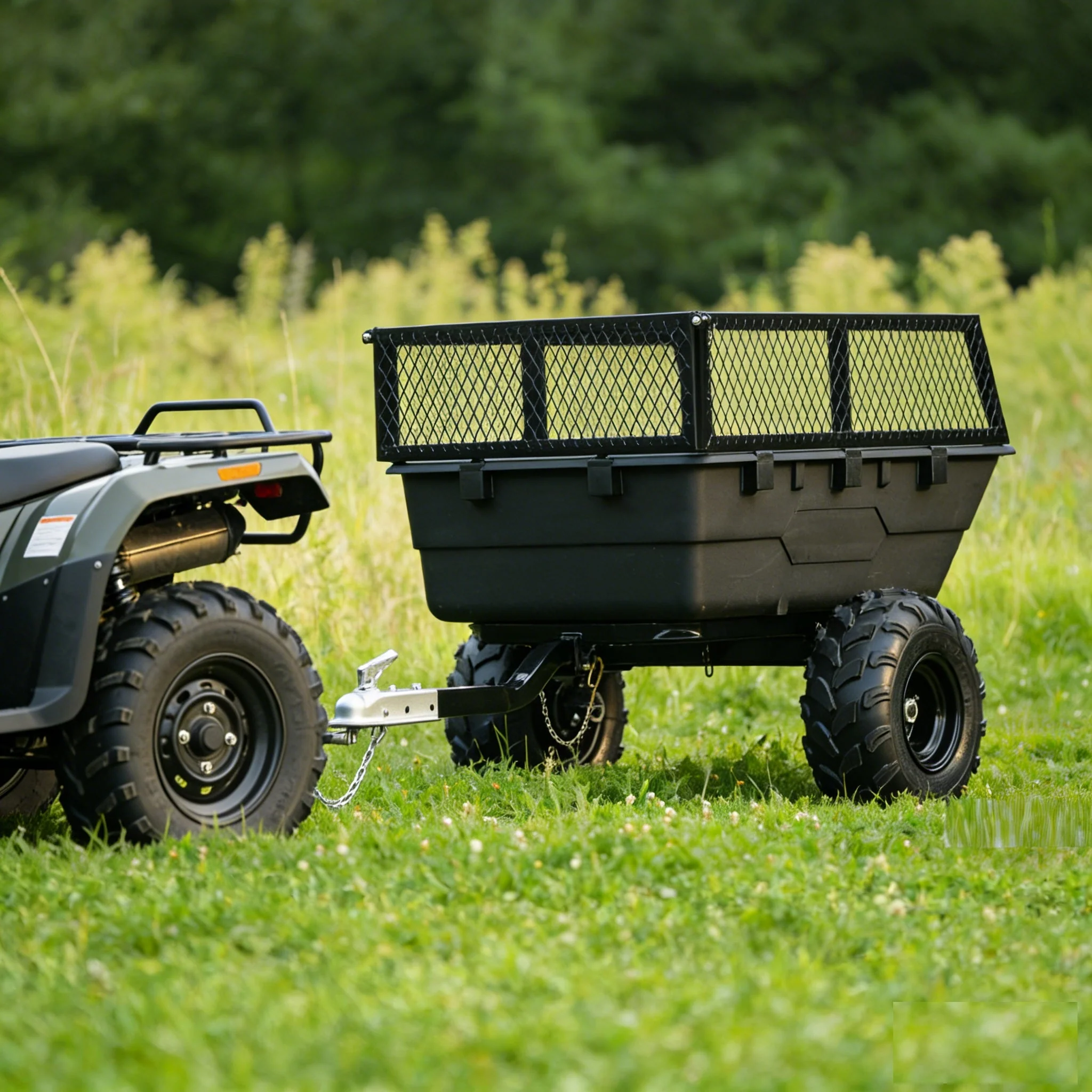 Heavy Duty ATV Dump Cart 1543 lb Capacity 76" Utility Tow Trailer with Tilt Bed ATC154 - Image 3