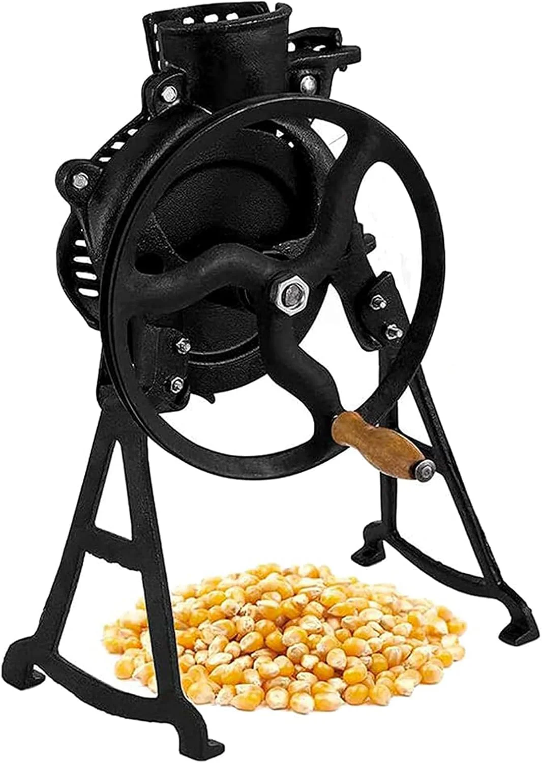 Heavy Duty Cast Iron Corn Sheller Machine – Manual Hand Crank Thresher for Farm, Feed, Garden & Homestead – Durable Kernel Remover Tool 339418