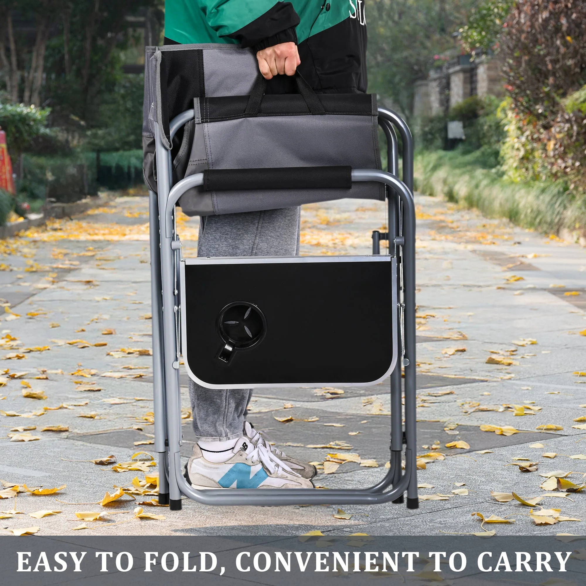 New Heavy-Duty Folding Director’s Chair – 350 lbs Capacity, Camping & Outdoor Use AMDCC95 - Image 7