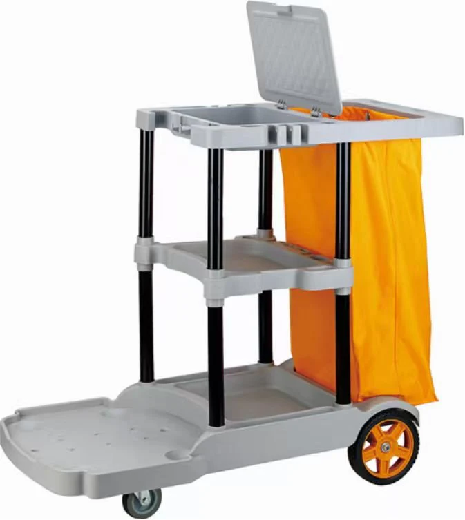 Heavy-Duty Janitorial Cleaning Cart with Gray Bag – UP068C