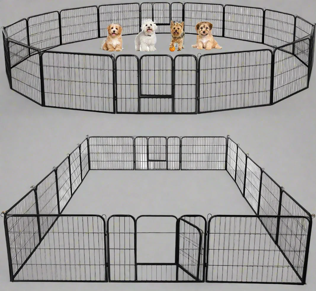 Heavy Duty Outdoor Dog Playpen Fence – 8, 16, 24 Panel Metal Dog Run - Image 4