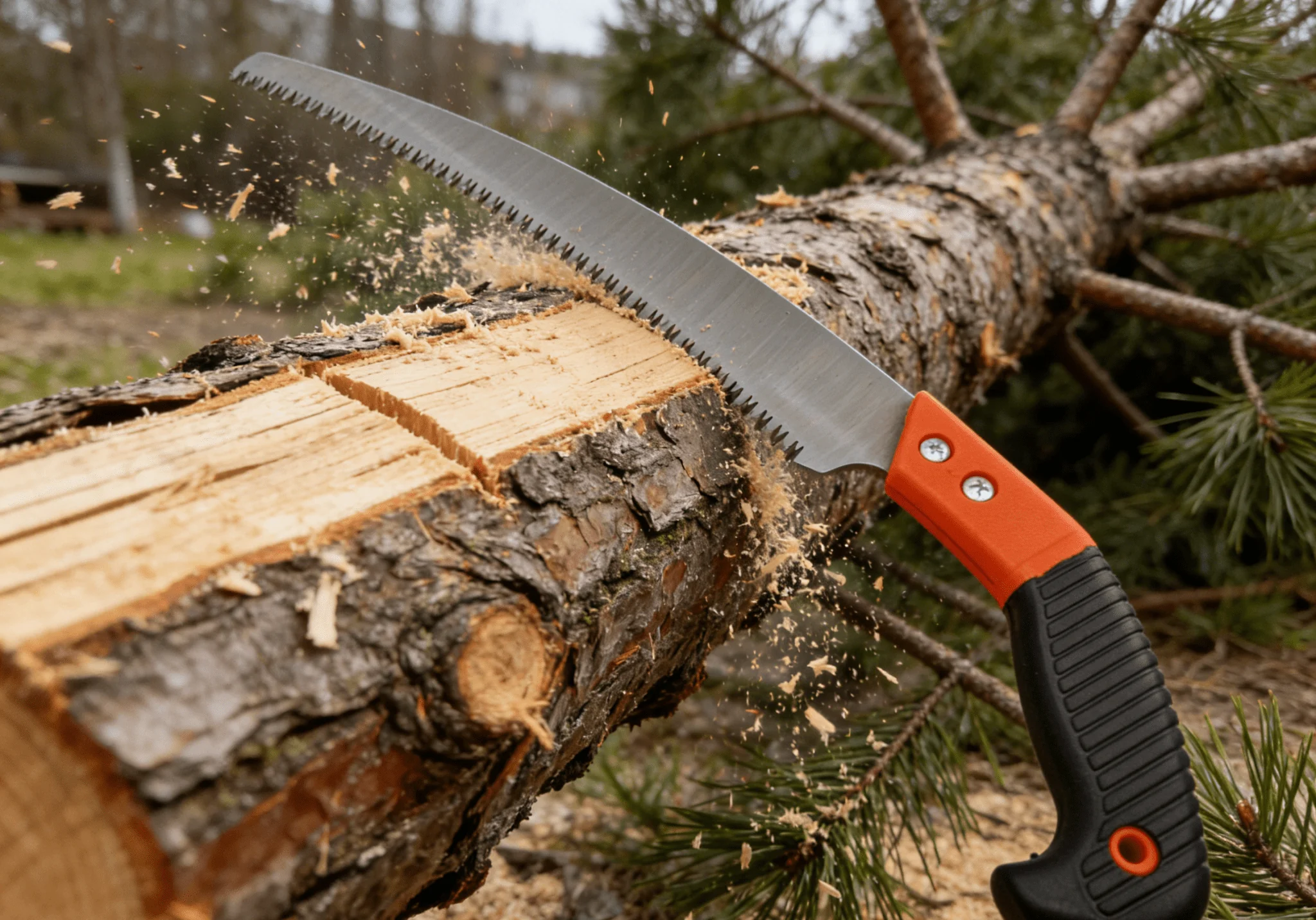 Heavy-Duty Pruning Saw 18″ Curved Blade Tree Branch Cutting Saw G6049 - Image 4