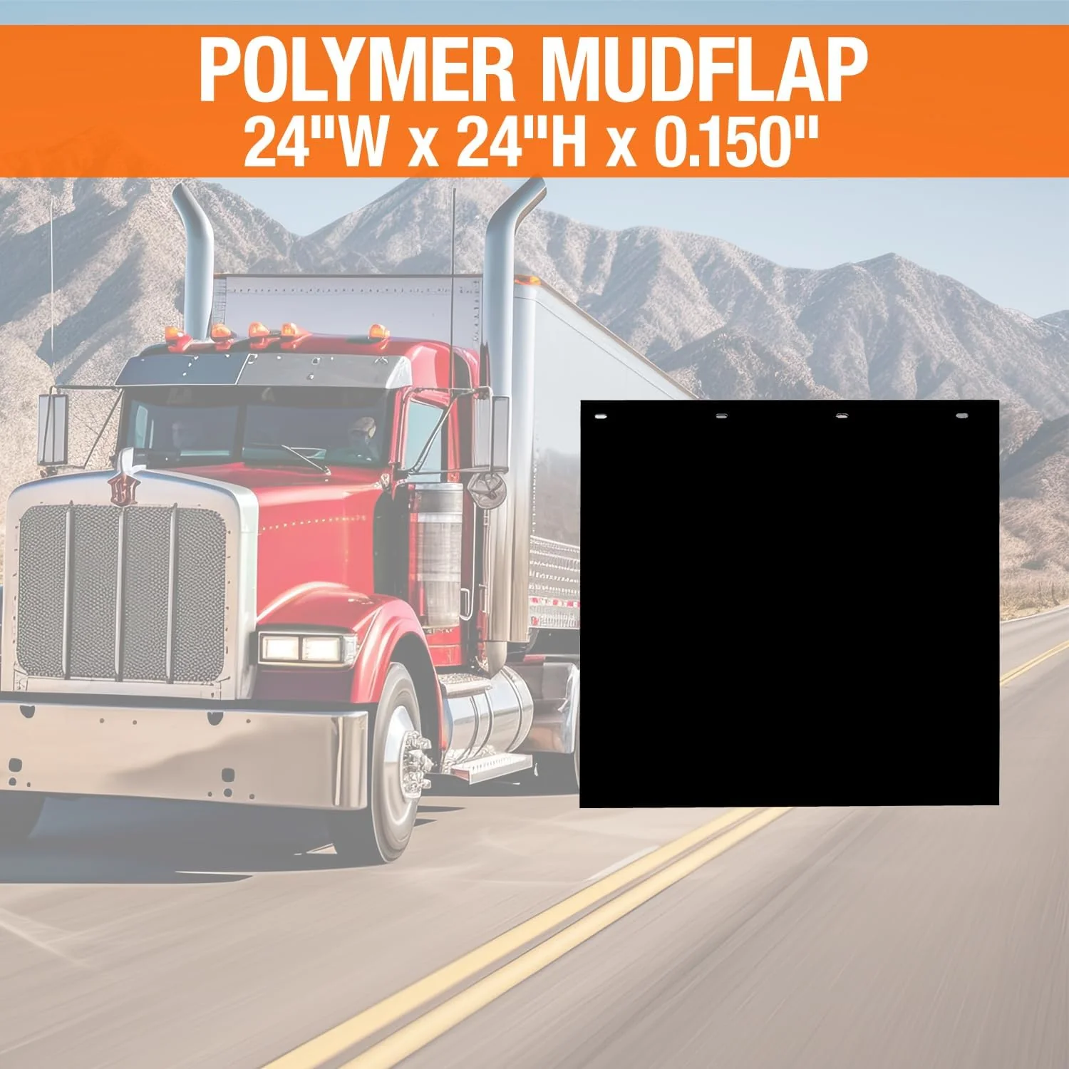 Heavy Duty Rubber Mud Guards – 24"x24", 24"x30", 24"x36" – Truck & Trailer Splash Guards - Image 4
