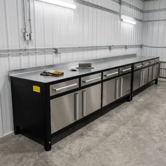Heavy-Duty Steel Welding Table & Tool Bench – Industrial Workbench with Storage Drawers - Image 6