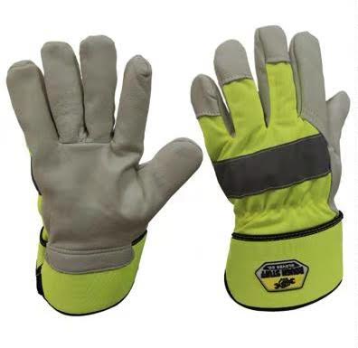 Hi-Vis Winter Work Gloves | Pigskin Leather Rigger – Rough Stuff - Image 2