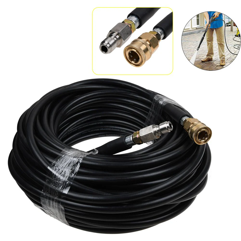 High Pressure Water Hose 50 FT 5800 PSI 3/8" Quick Connect – Heavy-Duty Washer Hose S1178