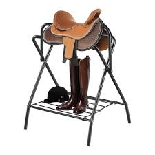 New Horse Saddle Stand Rack – Portable Metal Saddle Holder for Tack Room or Stable 125252