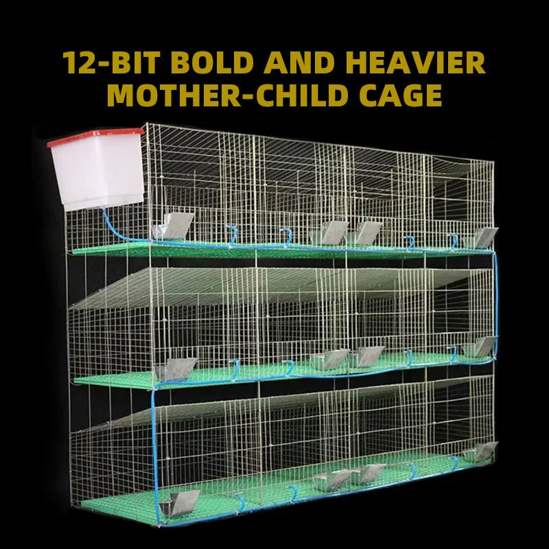 Hot-Dip Galvanized Rabbit Breeding Cage with Nest Box – 24 Capacity RBT24