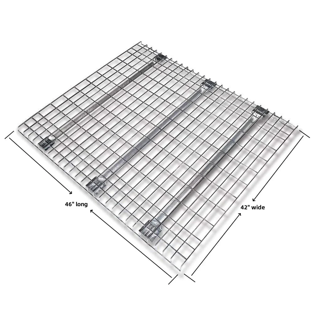 Wire Decking Mesh Panels – Heavy-Duty Silver Racking for Industrial Pallet Storage - Image 2