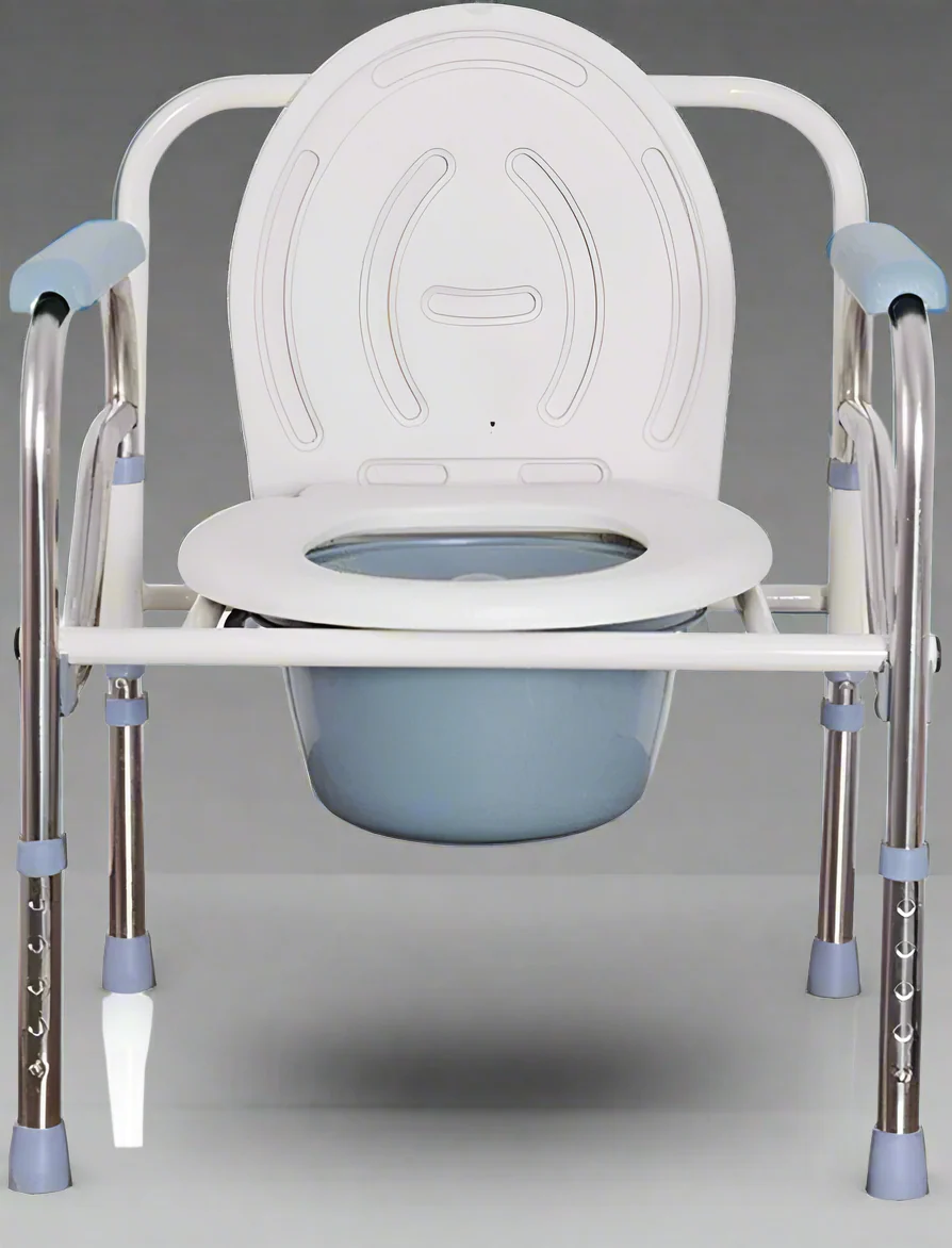 Mobile Toilet Chair with Adjustable Padded Seat – Portable Commode for Home & Elderly Use | Model 285271